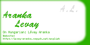 aranka levay business card